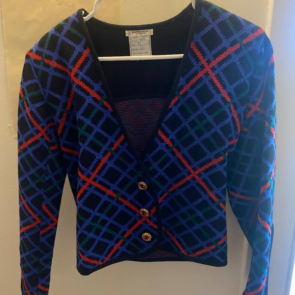 Amazing rare Yves Saint Laurent rive gauche cropped wool coat